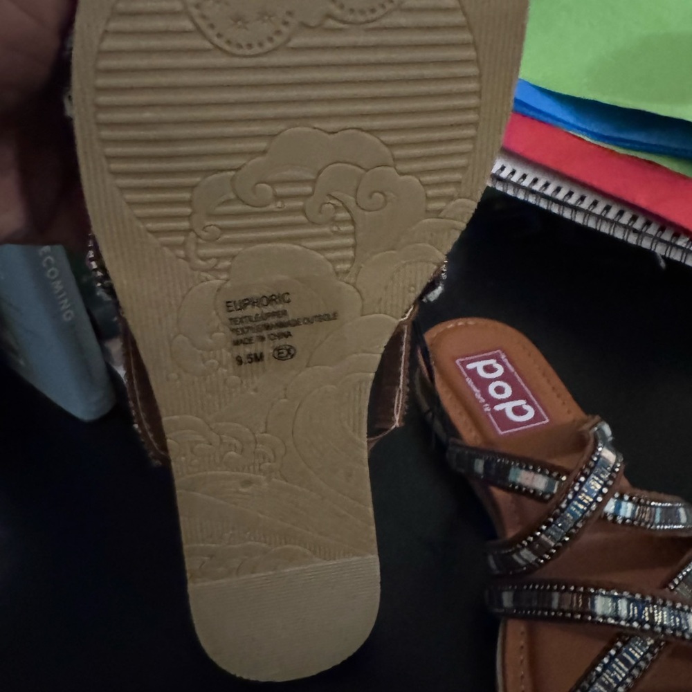 Pop Brown Rhinestone Sandals - Picture 7 of 13